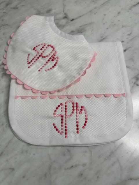Bib and Burp Cloth set